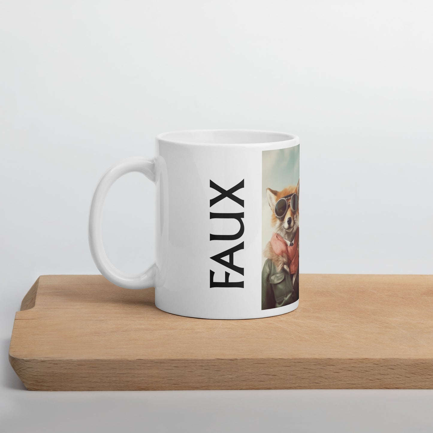 FAUX - White glossy mug